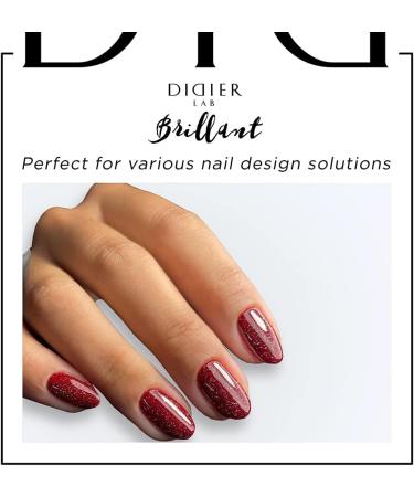 Didier Lab - Premium UV Gel Nail Polish - Brillant No. 09 - Gel Nail Varnish - Nail Art - Long-Lasting High Gloss Wear - Red Gel Nail Polish - Gel Nails - Glitter Gel Nail Polish - Rich Pigment - Buy Online on GoSupps.com