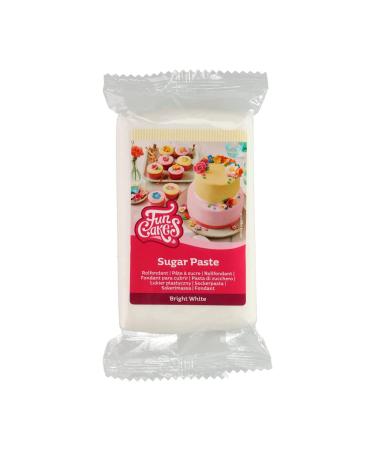 Funcakes Rollfondant Bright White: Easy to use smooth flexible soft and flexible perfect for decorating cakes halal kosher and gluten -free 250 g - Buy Online on GoSupps.com