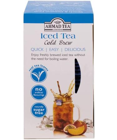 Ahmad Tea Peach & Passion Fruit Cold Brew Black Tea - 20 Teabag Sachets - Buy Online on GoSupps.com