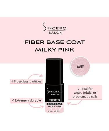 Sincero Salon - Milky Pink Gel Nail Polish Base Coat 6ml - Extra Strong Nail Strengthener For Damaged Nails - Gel Base Coat - Nail Varnish - Gel Polish Nail Art - LED UV Gel Nail Polish - Buy Online on GoSupps.com