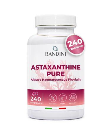 Bandini Astaxanthine 240 comprim s (8 mois) | Pure 8 mg d'Algue Marine Haematococcus Pluvialis | Concentration & Biodisponibilit lev es | Antioxydant naturel puissant | Sans Additifs 100% vegan
