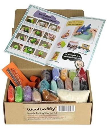 Woolbuddy Needle Felting Kit for Beginners - 6 Unique Felt Animals & Tools Included - Buy Online on GoSupps.com