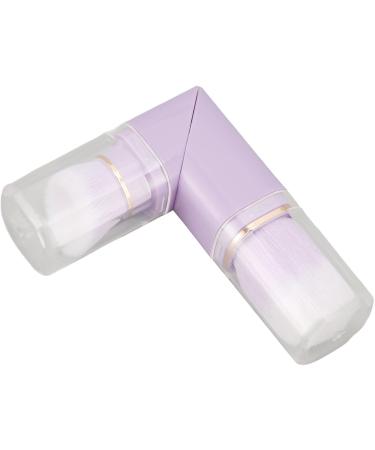 Double Head Retractable Powder Brush Soft Bristles 360 Degree Rotation Portable Makeup Brush for Home (Purple) - Buy Online on GoSupps.com