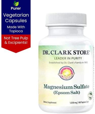 Magnesium Sulfate (Epsom Salt) Vegetarian Capsules 1030mg - 100 Count - Buy Online on GoSupps.com