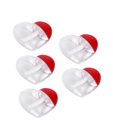 POPETPOP 5 pi ces Tube de Gloss L vres Forme de C ur Flacons Plastique Rechargeables et Portables pour Maquillage R cipients Vides pour Voyage et Usage Quotidien