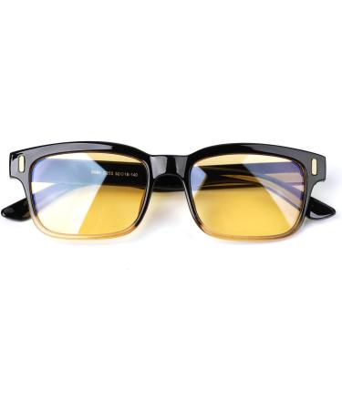 Buy Gaming Glasses - Anti Fatigue Blue Light Blocking Eyewear UV Protection - Black & Blue Frame White Lens - Buy Online on GoSupps.com