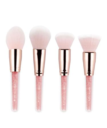 DFHBFG Set of 4 Quicksand Beauty Tools Make-up Set Brushes with Crystal Handle and Nylon Bristles(E) E 1