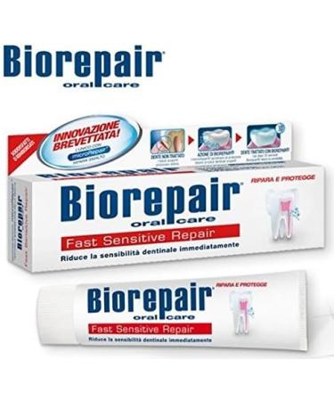Biorepair Fast Sensitive Repair Toothpaste 75 ml | Soothing Relief for Sensitive Teeth - Buy Online on GoSupps.com
