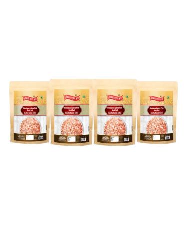 Okhli Musal Brand Whole Himalayan Pink Rock Salt | Natural Pink Salt Granules with Natural Trace Minerals | Gourmet Quality Himalayan Rock Salt Chunks | Sabut Sendha Namak Crystals-100GM*4Pack