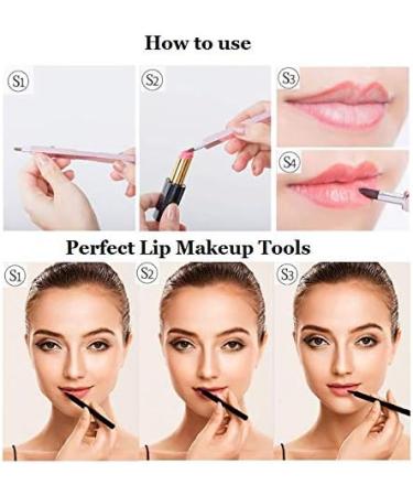 Exquisite Professional Lip Brush Applicators-Retractable Lipstick Brushes- Lipstick Gloss Makeup Brush Tool For Women and Girls (Two-Head-Black) - Buy Online on GoSupps.com