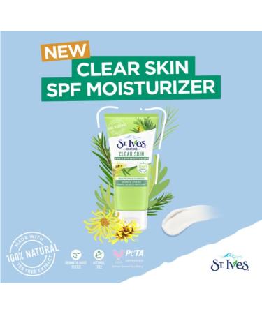 St. Ives Clear Skin Lotion - 3-in-1 SPF 25 Moisturizer for Acne Prone Skin | Lightweight Daily Face Lotion with Tea Tree & Witch Hazel | Pack of 3 (3 Fl Oz - Buy Online on GoSupps.com