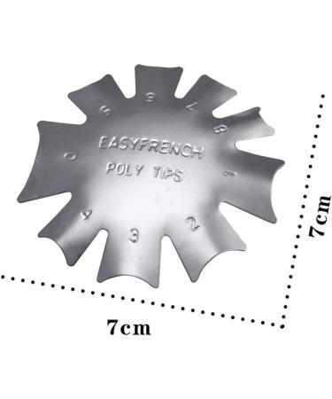 POFET Nail Art French Tips Trimmer - 3 Sizes Edge Smile Cut Line Metal Template for Perfect Nails - Buy Online on GoSupps.com
