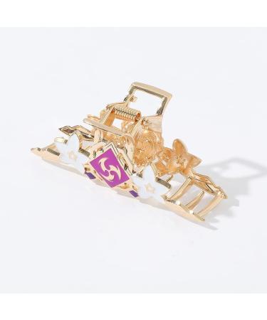 Genshin Metal Hair Clips - Cute Game Project Figure Hair Claw Clips in Purple Electro | Anime Hair Barrettes | Stylish Half Bun Hairpins - Perfect Styling Accessories Gift - Buy Online on GoSupps.com