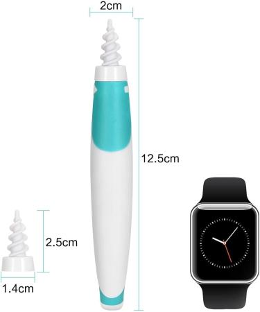 Funthy Earwax Removal Tool Kit with 16 Silicone Heads - Spiral Ear Wax Cleaners for Kids & Adults - Buy Online on GoSupps.com