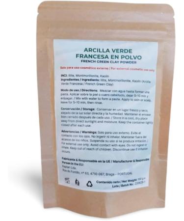 KAPTAN LDA Green Clay Powder for facial mask hair and body detox & purify 100 natural 100 g excellent for facial and hair mask spot treatment body wrap detox bate foot soak and DIY - Buy Online on GoSupps.com