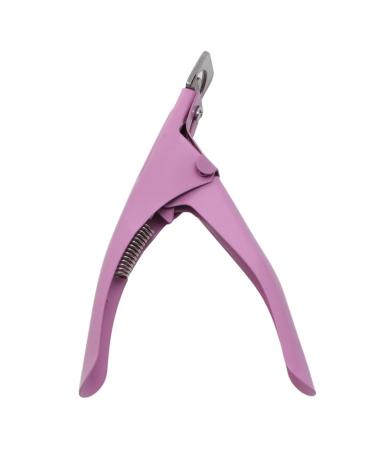 Nail Clipper for Thick Nails 1pc Stainless Steel Manicure Cutter Clipper Tool Acrylic UV False Fake Nails Tips Manicure Trimmer Scissor Tools (Color : Pink)
