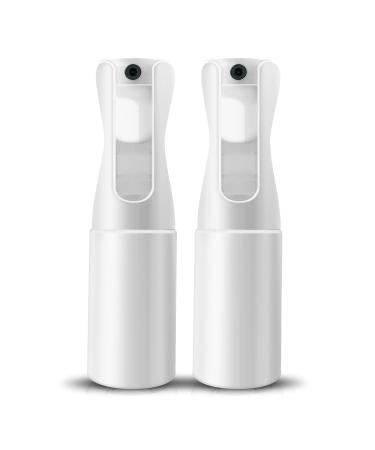 AMOMELA Continuous Spray Bottle For Hair 2Pack Ultra Fine Refillable Water Mister for Hair Styling Plants Cleaning Salon Misting & Skin Care 200ml/6.8oz White 200ML/WHITE/2PACK