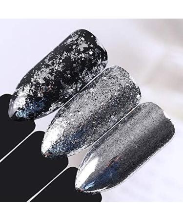 Ruluti Silver Flakes Nail Glitter - Bling Mirror Sequins for Stunning Nail Art Decoration - Buy Online on GoSupps.com