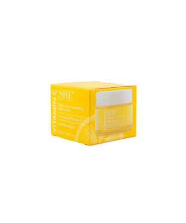 Om She Aromatherapy Vitamin C Night Cream 1.69fl oz - Brightening aand Smoothing Squalane Rosehip Oil. Australian Made. - Buy Online on GoSupps.com