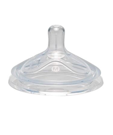 nip first moments wide neck teat Anti-Colic silicone teat hole size M: medium flow modeled on the mother's breast 1 piece