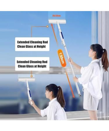 Spray Window Cleaning Brooms Squeegee for Window Cleaning with Spray Double-Sided Spray Expansion Window Cleaner Double Sided Window Cleaner with Long Handle with 3 Replaceable Rags (30cm Panel) - Buy Online on GoSupps.com