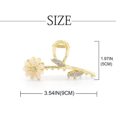 Bohend Large Flower Rhinestone Hair Claw Clip | Non-Slip Thick Hair Accessories for Women & Girls - International Shipping Available - Buy Online on GoSupps.com
