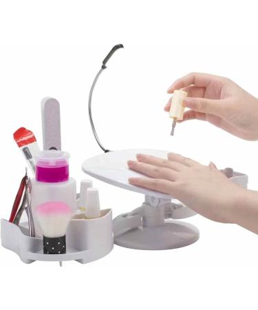 Nail Arm Rest | 2 in 1 Nail Hand Rest and Manicure Supplies Professional Nail Supplies for Salon Home for Her Non-Slip Nail Station with LED Light Aezon - Buy Online on GoSupps.com