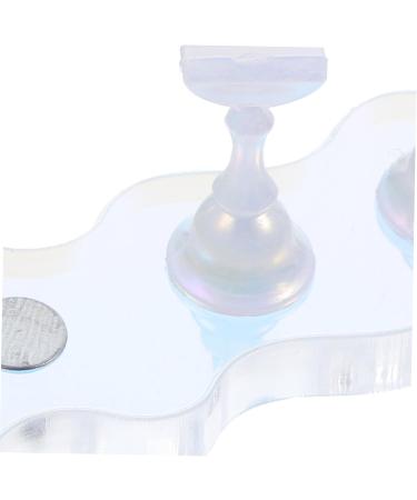 Ipetboom 1 Set Nails Nail Supplies for Beginners Fake Nail Holder Press on Nail Holder Nail Stand Nail Art Stand Nail Display Stand Nail Practice Stand Magnetic Nail Mud Push Type - Buy Online on GoSupps.com