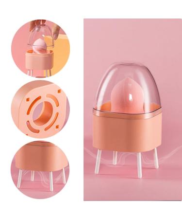 Clear Pink Makeup Sponge Holder | Dustproof & Breathable Beauty Stand for Makeup Eggs - International Shipping Available - Buy Online on GoSupps.com