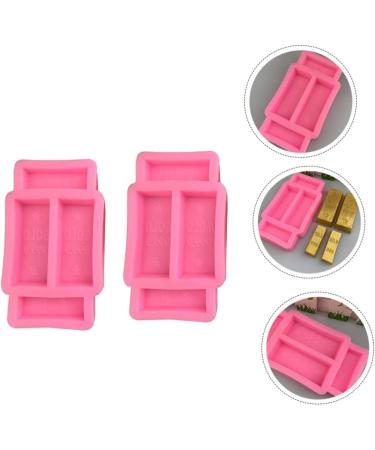 NUOBESTY 6 Pcs Gold Brick Silicone Mold Molder Mold for Chocolate Gold Brick Mold Mold Epoxy Silicone Molds Gold Brick Baking Mold Silicone Chocolate Mold Candy Mould Soap Pinkx3pcs 9.3X5.1CMx3pcs - Buy Online on GoSupps.com