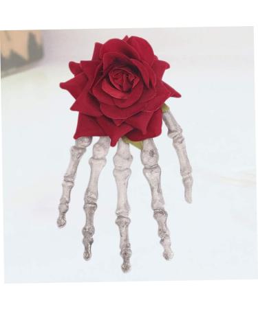 Skeleton Hands Hair Clip Halloween Rose Skull Barrette Zombie Punk Rock Hair Clip for Women Girls (15x8. 5cm) Halloween Decoration - Buy Online on GoSupps.com