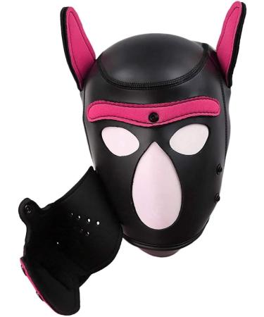 Yiqin RWSX Soft Latex Dog Mask - Removable Mouth Puppy Costume for Halloween & Parties - Pink - Buy Online on GoSupps.com