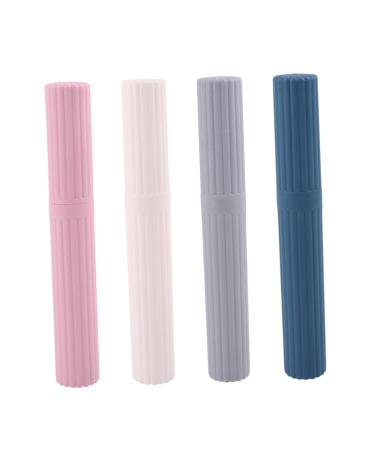 TOVINANNA 4 Pieces Toothbrush Case For Travel Portable Toothbrush Case Toothbrush Container
