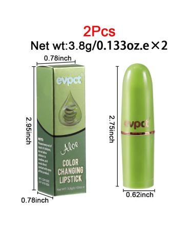 BINGBRUSH Aloe Vera Color Changing Lipstick Set - Long Lasting Moisturizing Lip Gloss for Women - 2 Count - Buy Online on GoSupps.com