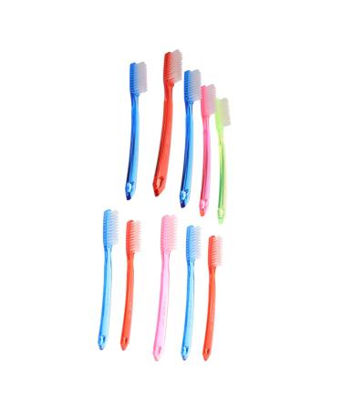 Combined 10th small toothbrushes toothbrushes with soft bristles made of plastic hard toothbrushes for adult gum interfears clean older slang shark plastic