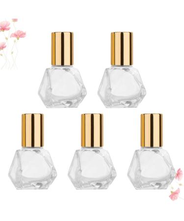 Minkissy Glass Roll-On Bottle Set - 5pcs 8ml Polygonal Roller Bottles with Stainless Steel Ball for Home & Outdoor Use - International Shipping Available - Buy Online on GoSupps.com