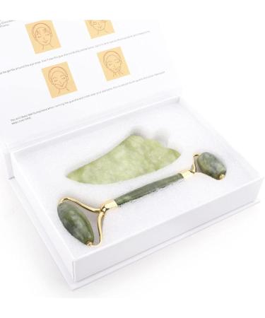 Gua Sha Facial Tool Twarz jadeit do masa u Roller Gua sha zestaw z kamienia naturalnego kryszta szczuplejsze podnoszenia zmarszczek podw jny podbr dek Remover piel gnacja urody odchudzanie narz dzia-Xiuyu big heart set - Buy Online on GoSupps.com