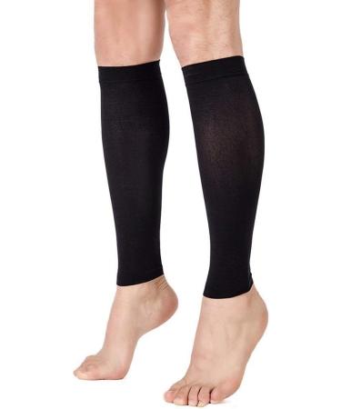 TOFLY Calf Compression Sleeve 20-30mmHg for Men & Women - 1 Pair, Black - Sizes S to 5XL - Buy Online on GoSupps.com