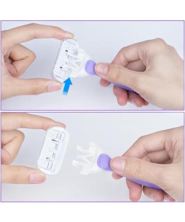Lophe Razor for Women - Purple Smooth Razor Blades & 4 Replacement Blades - Perfect Gift for Her - Buy Online on GoSupps.com