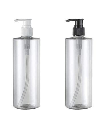 Beeria 2 pieces 500 ml of empty plastic refill bottles for lotion cream pump shampoo shower gel storage container for toilet articles