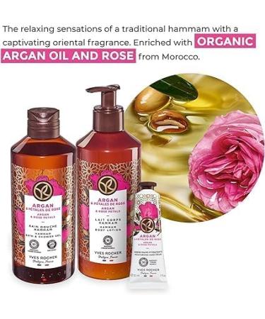 Yves Rocher Argan Rose Hammam Gift Set- Organic Argan & Rose Water from Morocco. Organically-grown Aloe Vera. Dermatologically Tested. Shower Gel is pH Balanced For Skin. Body Lotion & Hand Cream Mineral Oil Free. Bath & Body Routine Set 4-piece Gift Set  - Buy Online on GoSupps.com