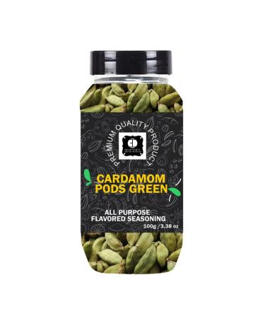 EDZZEL EDZZEL 2 x Premium Quality Natural Indian Cardamom Pods Green 100g Box