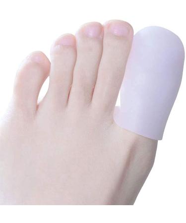 PEDIMEND Soft Silicone Big Toe Caps - Missing or Ingrown Toe Nail - Foot Pain Relief - Prevent Corns - Blisters - for Men and Women - Foot Care (5 PAIR-10PCS) 5 PAIR---10PCS