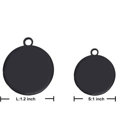 Dog Tags for Pets Engraved UK Personalised Dog Tag Dog Name Tag Dog Tags Dog ID Tag Custom Stainless Steel Dog ID Tags for Puppy Dogs Pet Dog (Silver L Round) - Buy Online on GoSupps.com