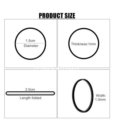 JIANYI 1200 Pack Mini Rubber Bands - Small Soft Elastic Hair Ties for Kids, Toddlers, Braids, Ponytails - Black - Buy Online on GoSupps.com
