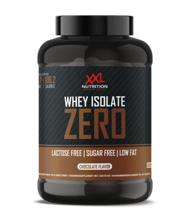 XXL Nutrition - Whey Isolate Zero - Lactose -free protein powder isolate - 90% protein lactose -free sugar -free - chocolate - 1000 grams of chocolate 1000 grams