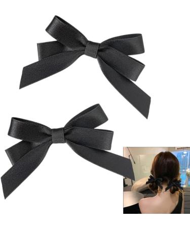 hgnxa Ribbon w Elegant 2000s Style Side Clip w Hair Clip Elaborate Gothic w Style Large wknot Balletcore Black - Buy Online on GoSupps.com