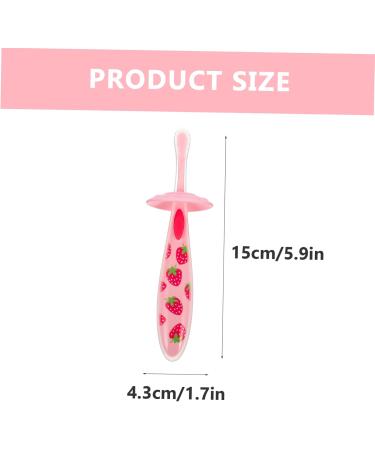 Frcolor Baby Toothbrush Cleaning Brush - Portable Toddler Toothbrush for Children - Pink - Essential Baby Care Supply - Buy Online on GoSupps.com