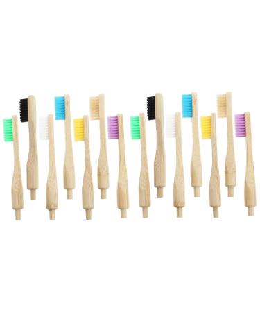 FRCOLOR 14 Pcs Toothbrush Head Bamboo Toothbrush Nylon Toothbrush Lightweight Toothbrush Bamboo Brush Travel Toothbrush Oral Cleaning Supplies Replaceable Toothbrushes Manual Bristles