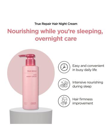 AMOS PROFESSIONAL True Repair Hair Night Cream | Overnight Leave-in Conditioner for Dry & Damaged Hair | Hydrating 6.0 fl. oz - Shop Internationally - Buy Online on GoSupps.com